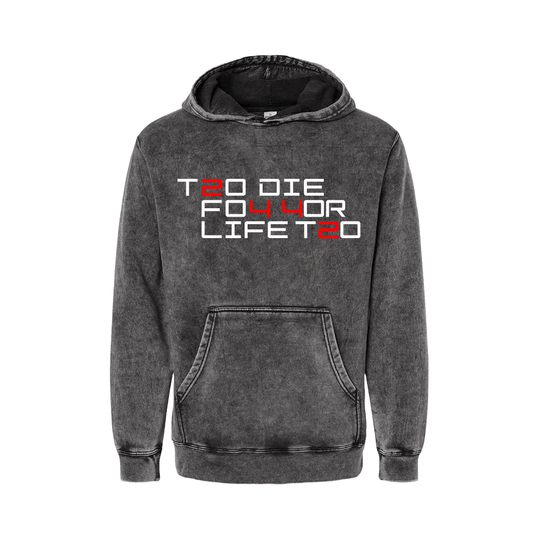 Baron Browning 2442 Classic Script Mineral Wash Hoodie - Mystery Hype