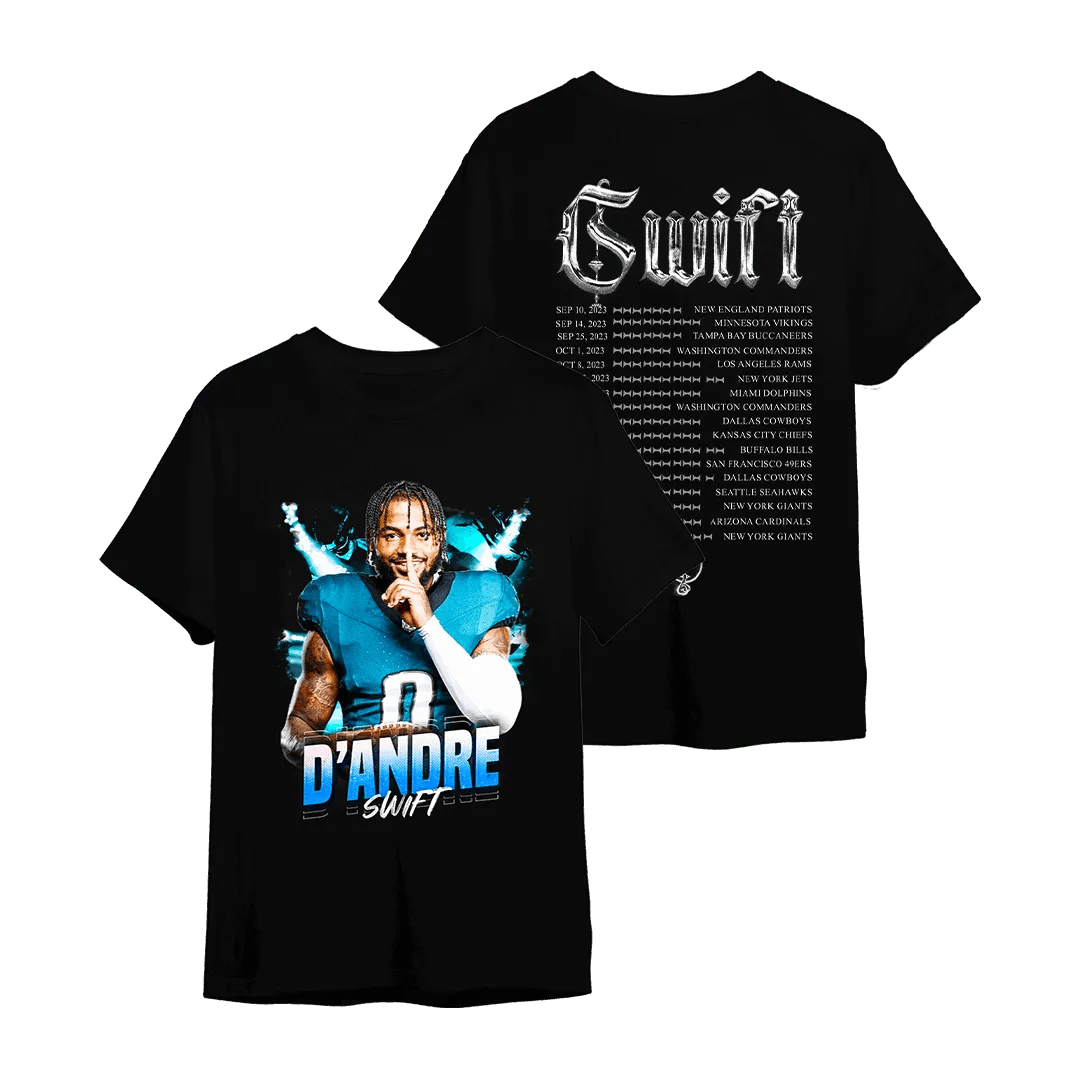 D'Andre Swift Vintage Schedule T-Shirt - Mystery Hype
