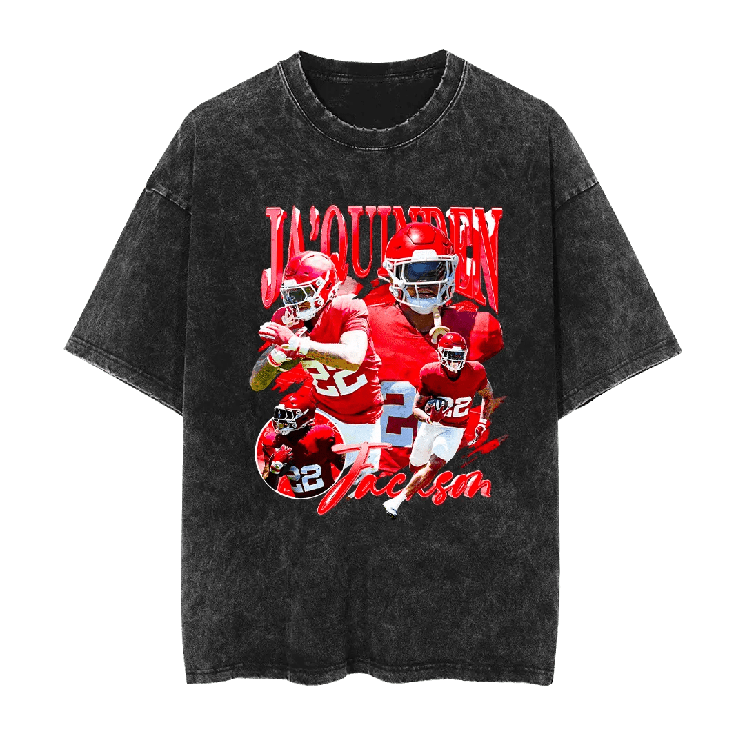 Retro Ja'Quinden Jackson Mineral Wash Shirt - Mystery Hype