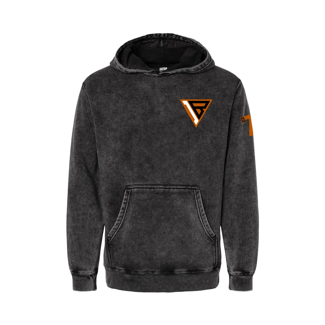Signature Logo Isaiah Bond Mineral Wash Hoodie - Mystery Hype