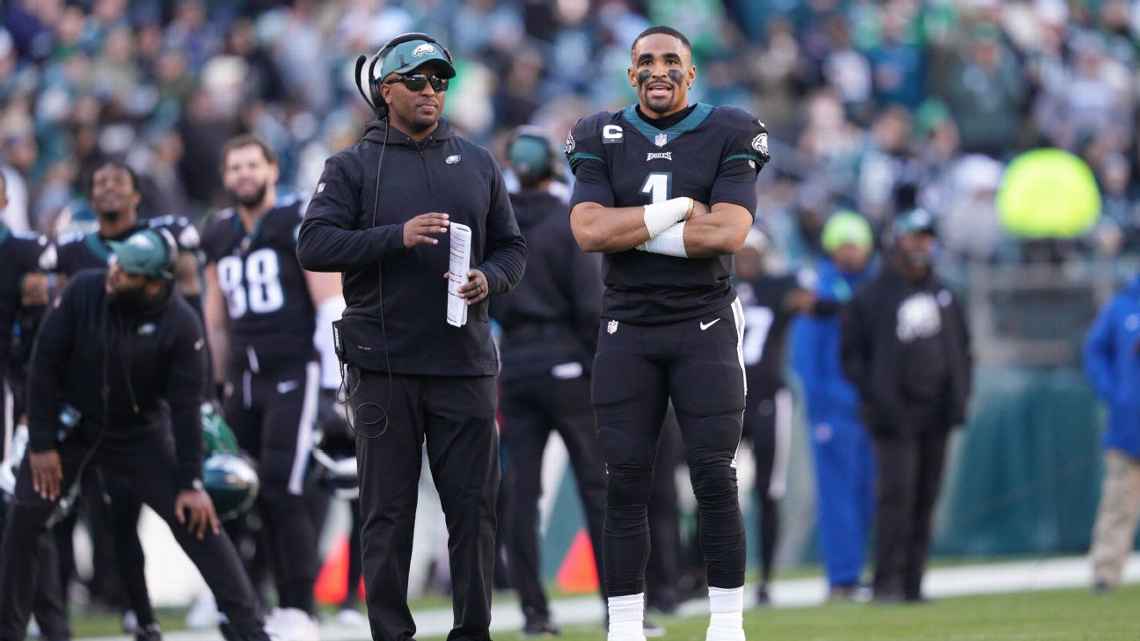 Jalen Hurts' 20-year story with Eagles OC Brian Johnson has new twist
