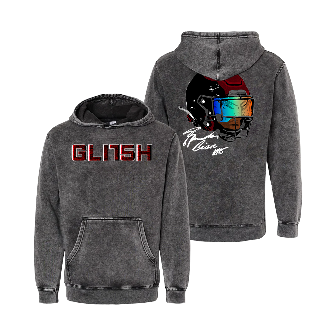 Brandon Cisse Glitch Mineral Wash Hoodie