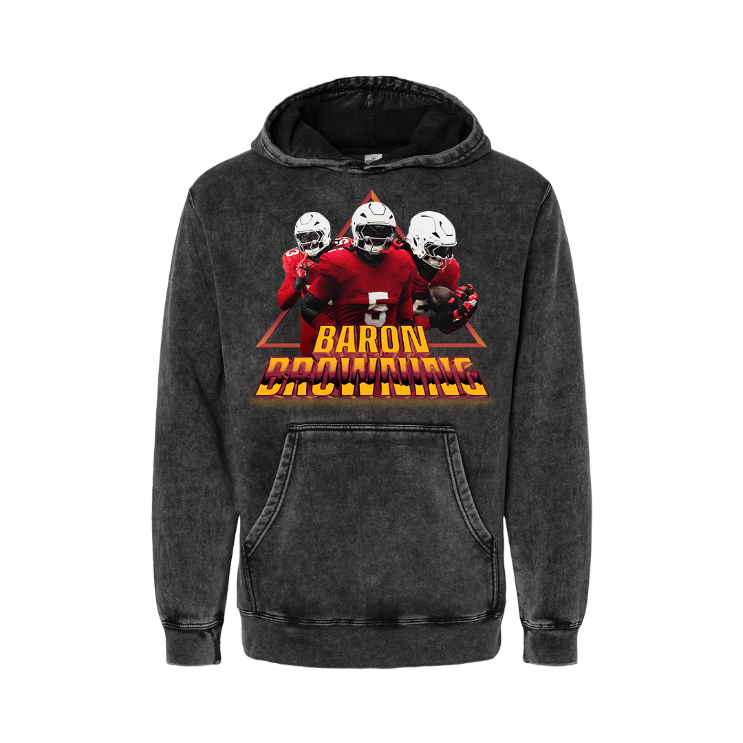 Baron Browning Triangle Mineral Wash Hoodie - Mystery Hype