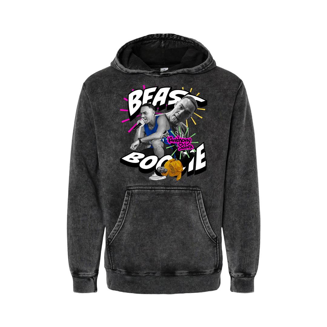 Beast Boogie Retro Mineral Wash Hoodie - Mystery Hype