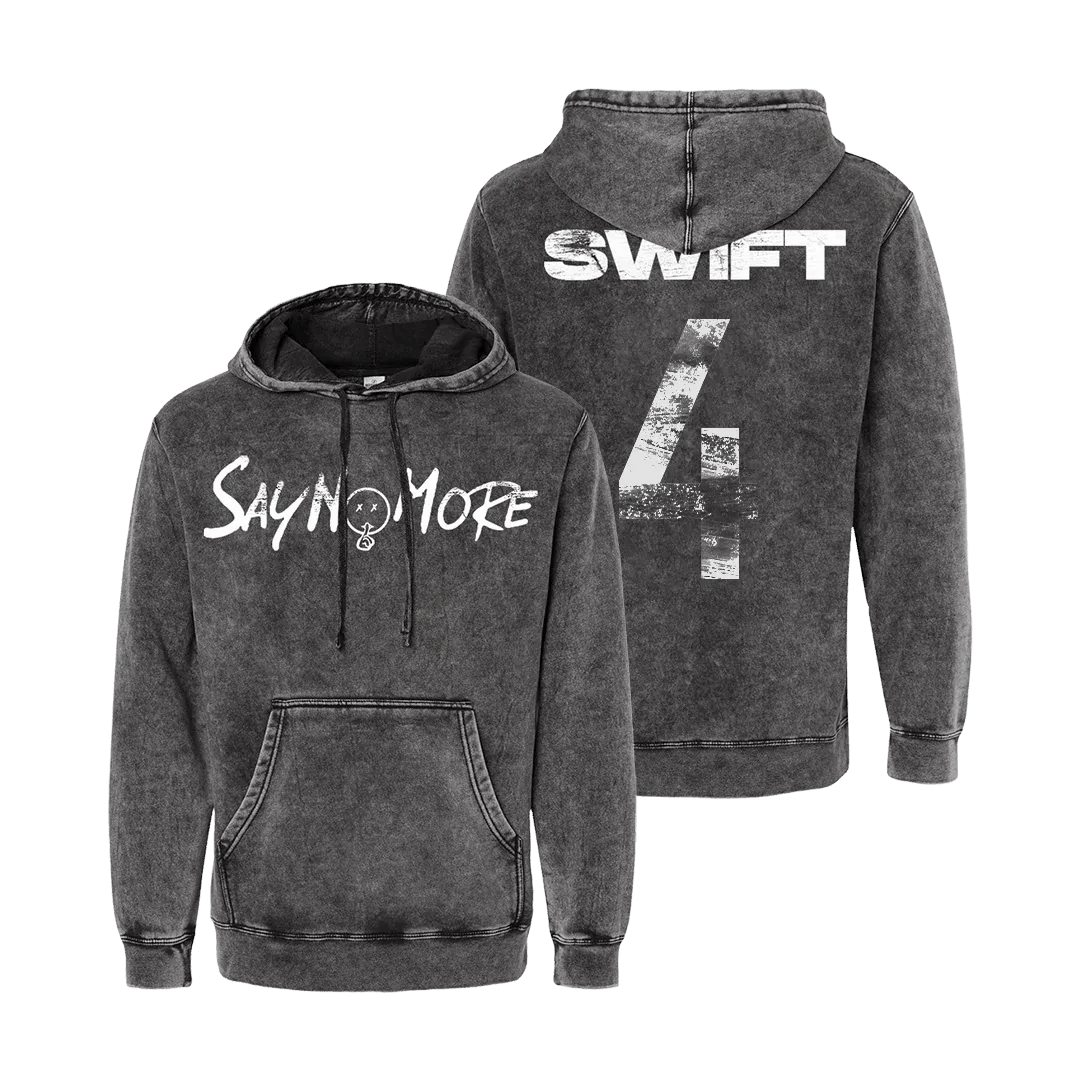 D'Andre Swift Say No More Swift 4 Mineral Wash Hoodie - Mystery Hype