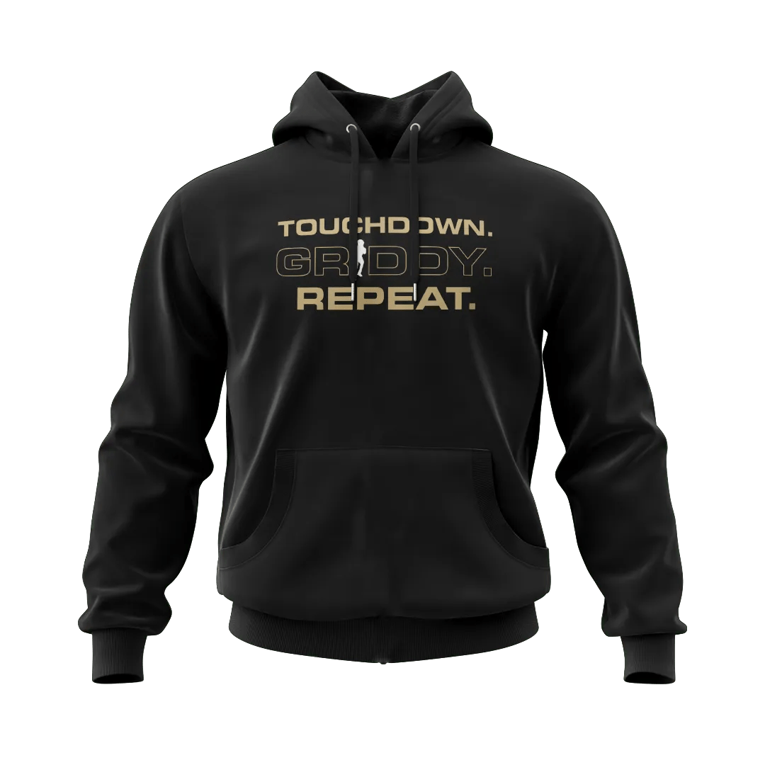 Griddy Touchdown Griddy Repeat Gold Hoodie - Mystery Hype
