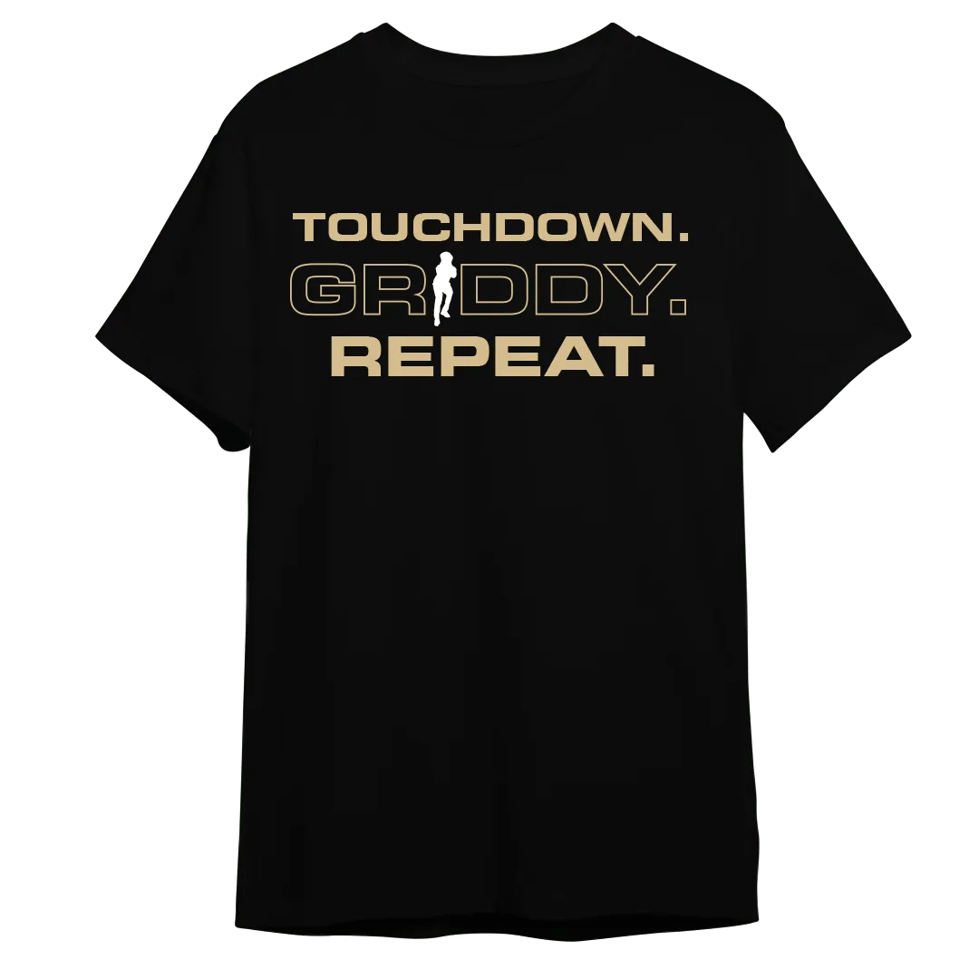 Griddy Touchdown Griddy Repeat Gold T-Shirt - Mystery Hype