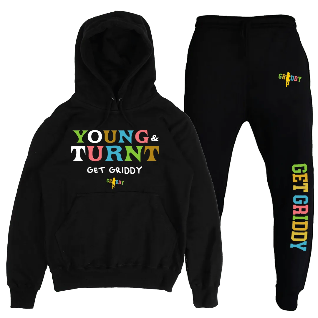 Griddy Young & Turnt Black Outfit Set - Mystery Hype