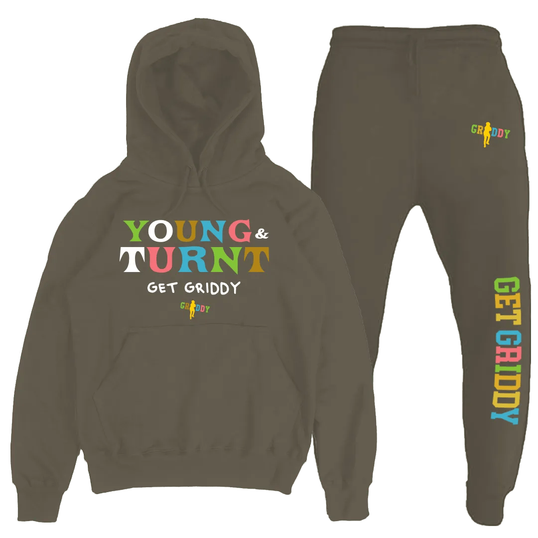 Griddy Young & Turnt Earth Brown Outfit Set - Mystery Hype