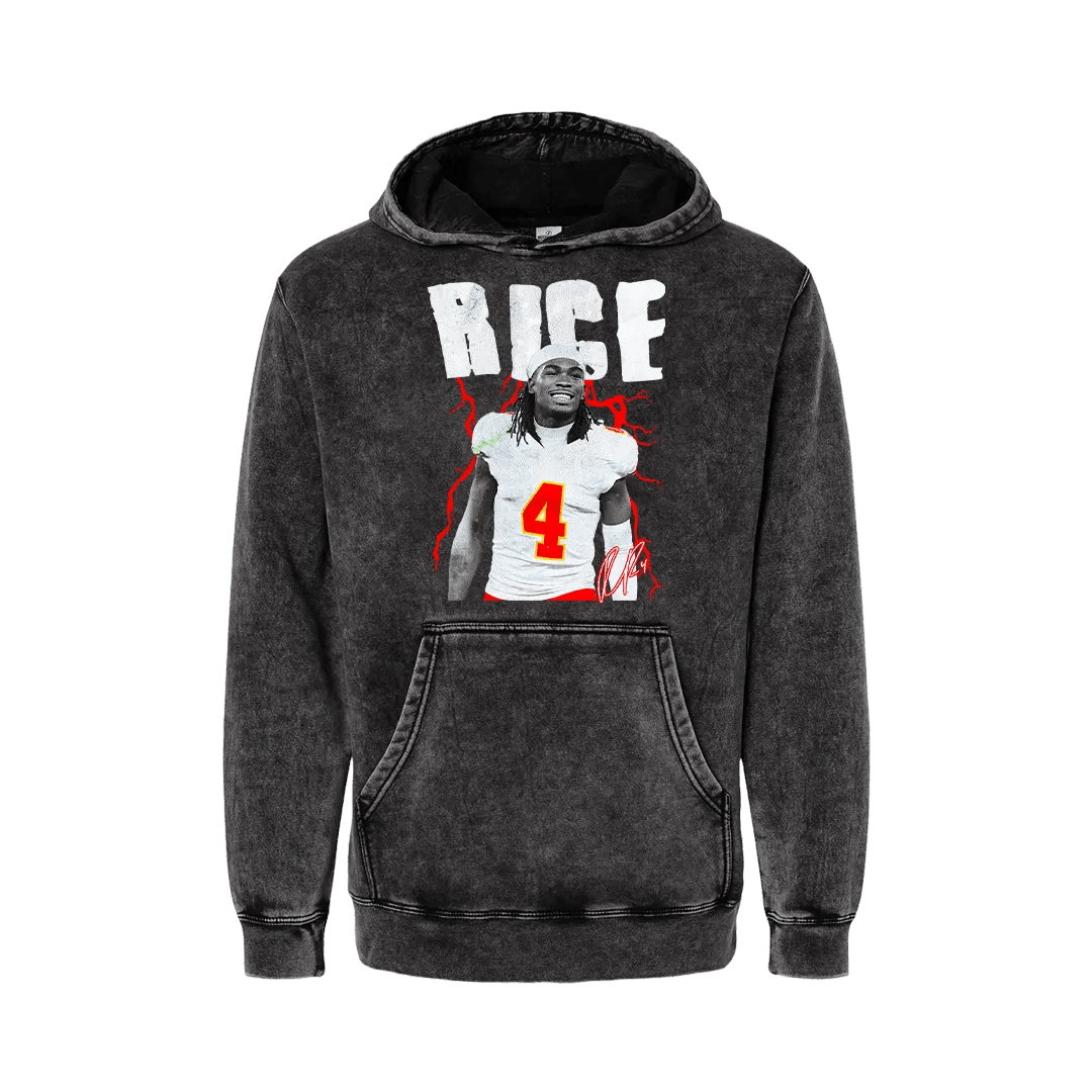 Rashee Rice Mineral Wash Hoodie - Mystery Hype