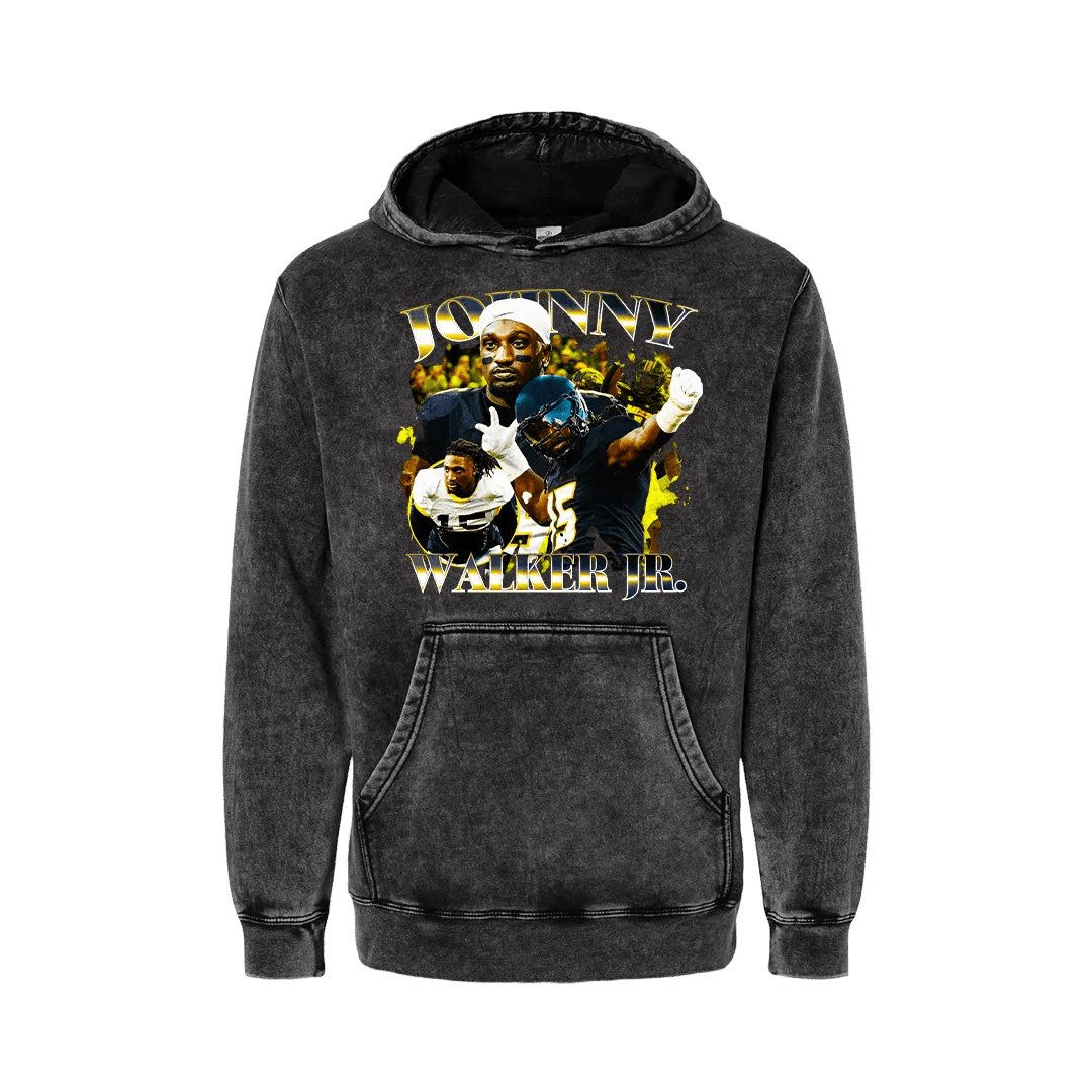 Retro Johnny Walker Mineral Wash Hoodie - Mystery Hype