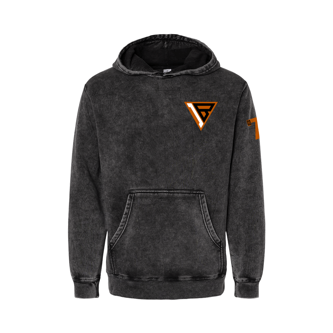 Signature Logo Isaiah Bond Mineral Wash Hoodie - Mystery Hype