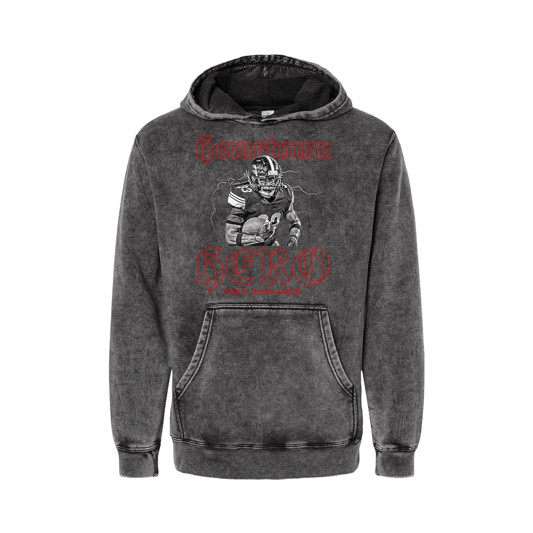Trey Edmunds Retro Mineral Wash Hoodie - Mystery Hype