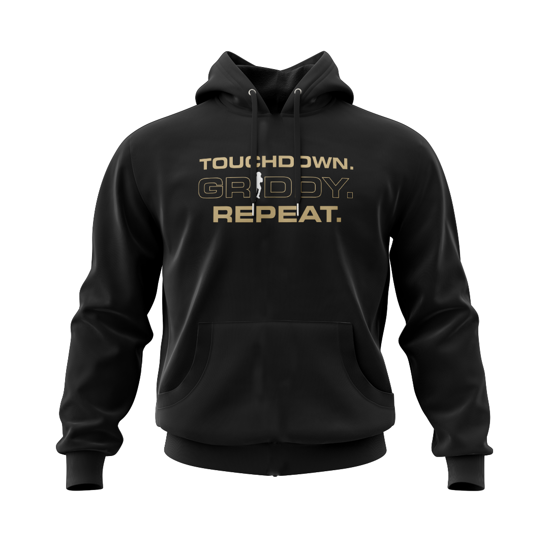 Griddy Touchdown Griddy Repeat Gold Men Hoodie